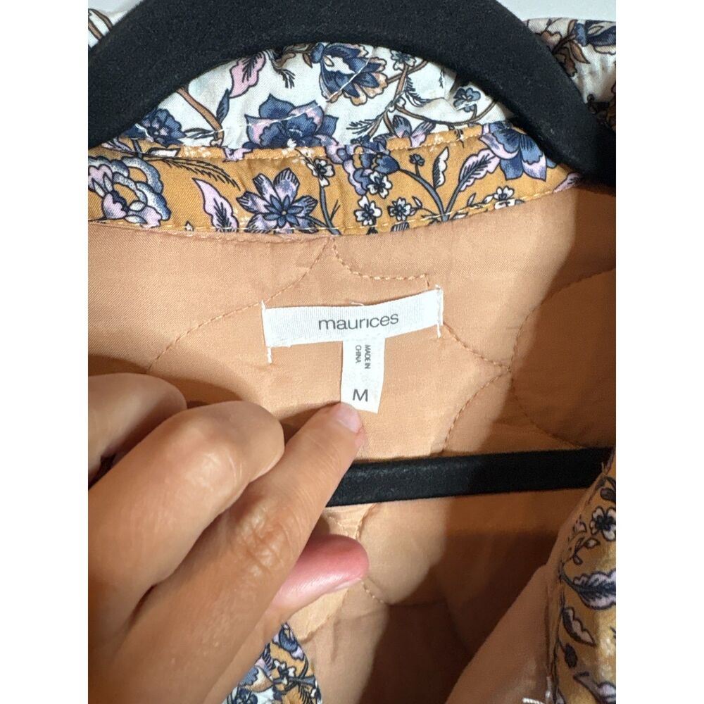 Maurices floral quilted shacket jacket - Picture 4 of 5
